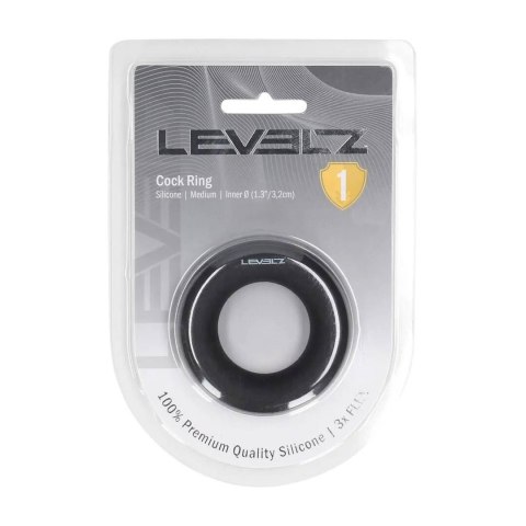 Liquid Silicone Cockring - M - Black