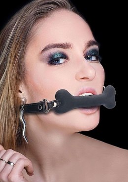 Ouch! Bone Gag – Czarny silikonowy knebel w kształcie kości