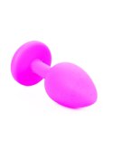 Plug-Jewellery Pink Silicon PLUG Small- Light Blue Diamond