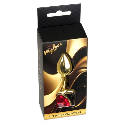 MyLove Toys - Jewellery Gold Heart PLUG- Red