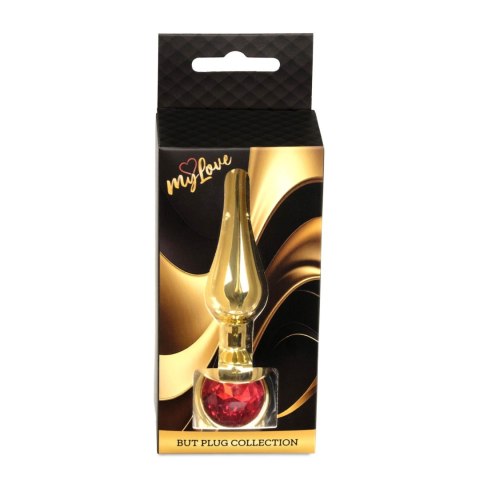 MyLove Toys - Jewellery Gold BUTT PLUG- Red
