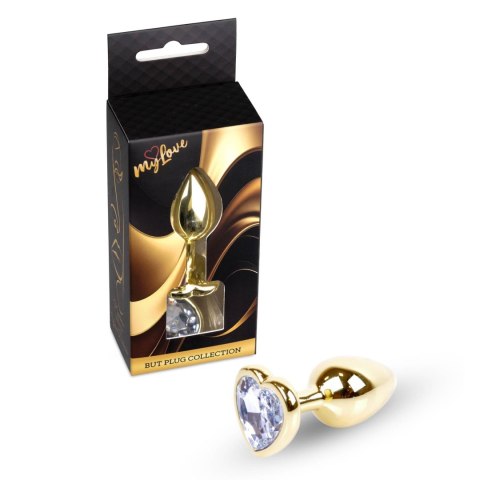 MyLove Toys - Jewellery Gold Heart PLUG- Clear