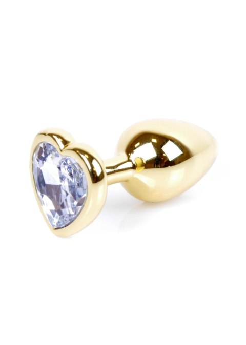 MyLove Toys - Jewellery Gold Heart PLUG- Clear