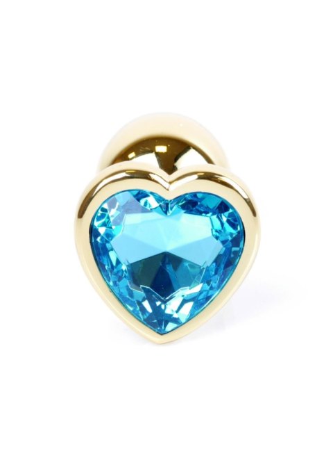 MyLove Toys - Jewellery Gold Heart PLUG- Light Blue