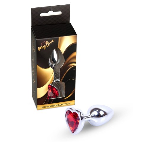 MyLove Toys - Jewellery Silver Heart PLUG- Red