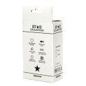 Star Collection - Black Silicone Anal Plug M - Pink Stone