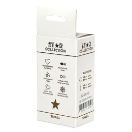 Star Collection - Black Silicone Anal Plug S - Clear Stone