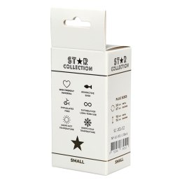 Star Collection - Black Silicone Anal Plug S - Pink Stone