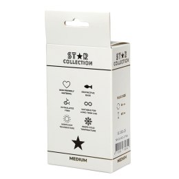 Star Collection - Pink Silicone Anal Plug M - Light Pink Stone