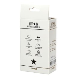 Star Collection - Purple Silicone Anal Plug L - Clear Stone