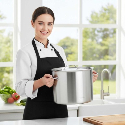 GARNEK GASTRONOMICZNY Z POKRYWĄ STALOWĄ Ø25cm 9L KINGHOFF KH-2021