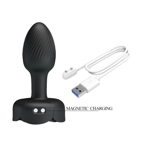 Korek Analny Pretty Love Olman Silikon 10 Wibracji LED Podświetlenie