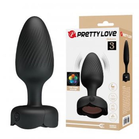 Korek Analny Pretty Love Osborn Silikon 10 Wibracji LED Podświetlenie