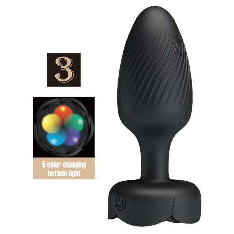 Korek Analny Pretty Love Osborn Silikon 10 Wibracji LED Podświetlenie