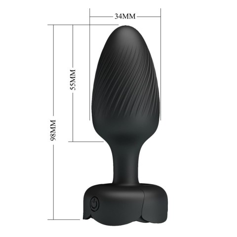Korek Analny Pretty Love Osborn Silikon 10 Wibracji LED Podświetlenie