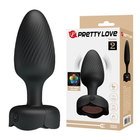 Korek Analny Pretty Love Varian 10 Wibracji Silikon LED Kolorowy