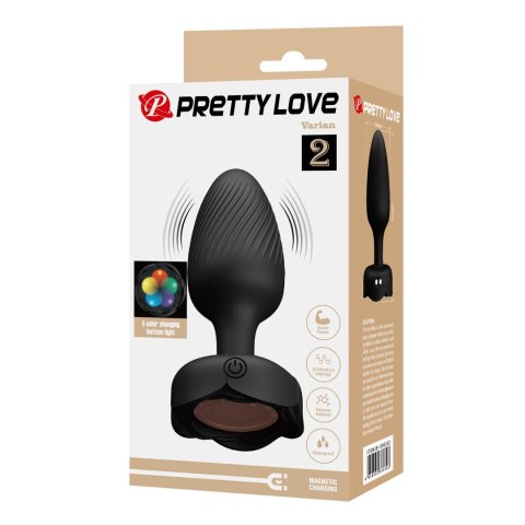 Korek Analny Pretty Love Varian 10 Wibracji Silikon LED Kolorowy