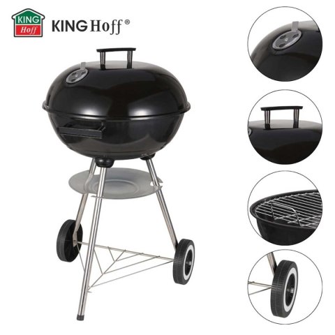Grill Węglowy Kinghoff KH-2033 41 cm Pokrywa Regulacja Powietrza