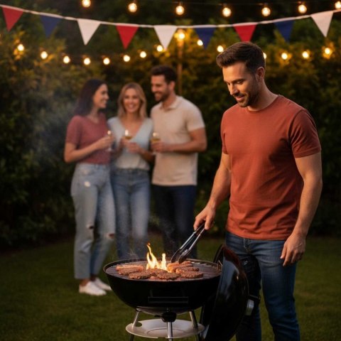 Grill Węglowy Kinghoff KH-2033 41 cm Pokrywa Regulacja Powietrza