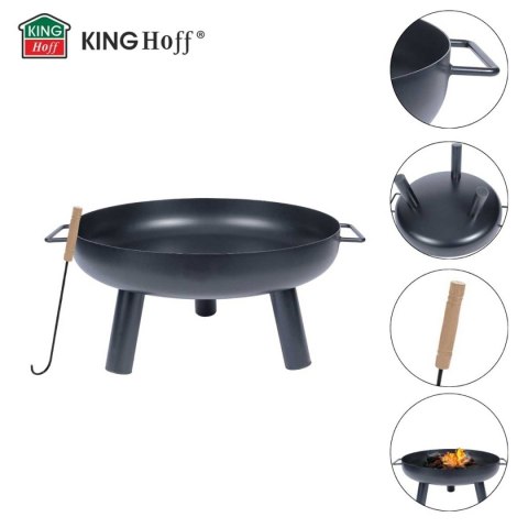 Palenisko Ogrodowe Kinghoff KH-2031 Stal 60,5 cm Z Pogrzebaczem