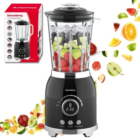 Blender Kielichowy Klausberg KB-9029 600W Szklany Dzbanek LED