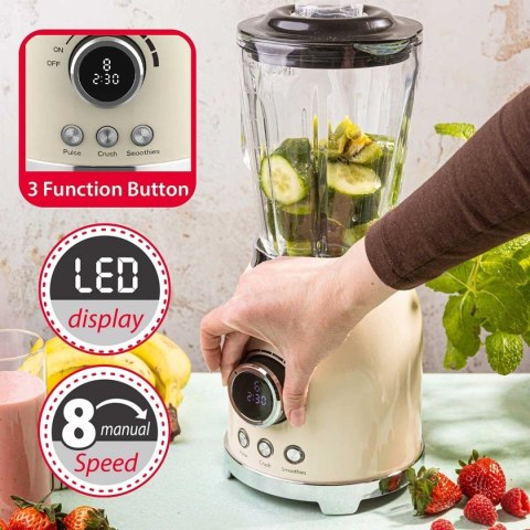 Blender Kielichowy Klausberg KB-9030 600W Szklany Dzbanek 1,5L LED