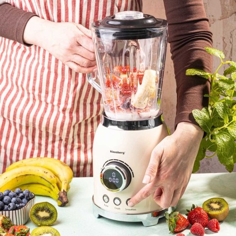 Blender Kielichowy Klausberg KB-9030 600W Szklany Dzbanek 1,5L LED