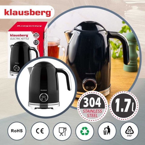 CZAJNIK ELEKTRYCZNY 1,7L Z TERMOMETREM LED KLAUSBERG KB-9027 RETRO