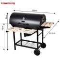 Duży Grill Węglowy Klausberg KB-9033 Na Kółkach Z Półkami i Termometrem
