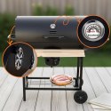 Duży Grill Węglowy Klausberg KB-9033 Na Kółkach Z Półkami i Termometrem