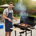 Duży Grill Węglowy Klausberg KB-9033 Na Kółkach Z Półkami i Termometrem