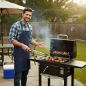 Duży Grill Węglowy Klausberg KB-9034 Komin Termometr Ruszt 42x30 cm