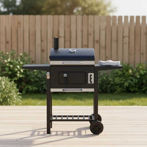 Duży Grill Węglowy Klausberg KB-9034 Komin Termometr Ruszt 42x30 cm