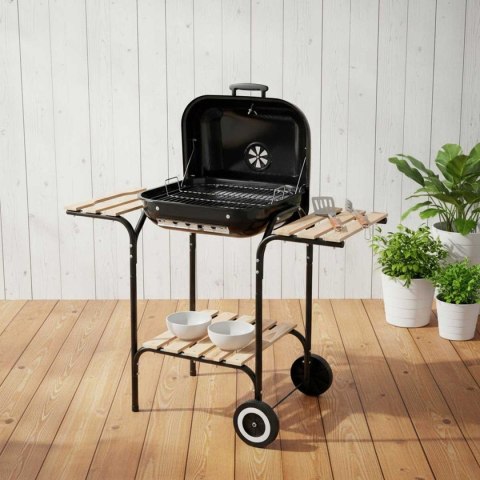 Grill Węglowy Kinghoff KH-2034 Stal Emaliowana Kółka Półki