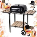 Grill Węglowy Kinghoff KH-2034 Stal Emaliowana Kółka Półki