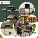 Grill Węglowy Kinghoff KH-2034 Stal Emaliowana Kółka Półki
