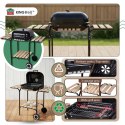 Grill Węglowy Kinghoff KH-2034 Stal Emaliowana Kółka Półki