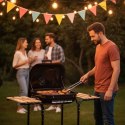 Grill Węglowy Kinghoff KH-2034 Stal Emaliowana Kółka Półki