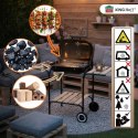 Grill Węglowy Kinghoff KH-2034 Stal Emaliowana Kółka Półki