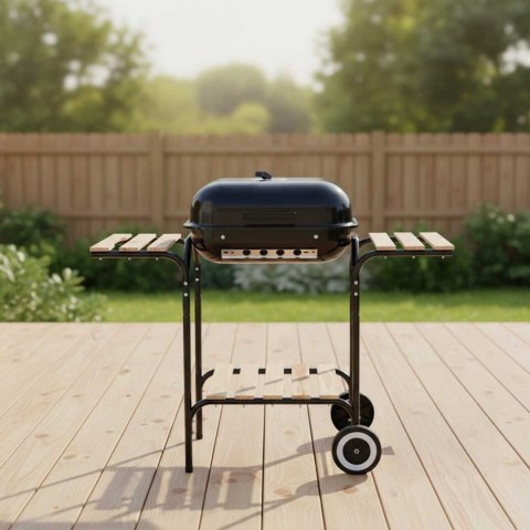 Grill Węglowy Kinghoff KH-2034 Stal Emaliowana Kółka Półki