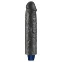 9.5" REAL SOFTEE Rechargeable TPE Vibrating Dildo(Black