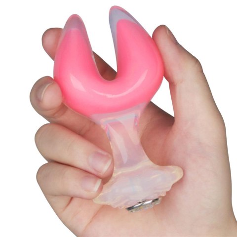 Gemoria Silicone Butt Plug - Dual Crescent (Glow-In-The-Dark)