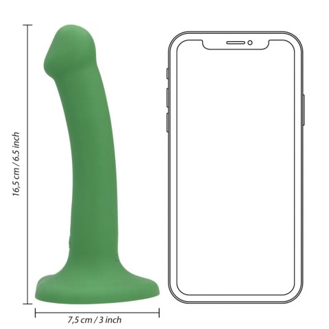 Non-Phallic Vibrating Dildo - Small - Forest Green