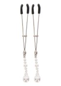 Tweezers With Pearls Silver