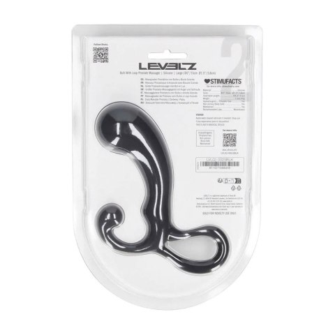 Bulb with Loop Silicone Prostate Massager - L - Black