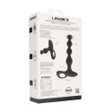 Remote Control Beaded Vibrating Silicone Anal Plug - Black