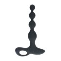 Remote Control Beaded Vibrating Silicone Anal Plug - Black