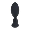 Remote Control Vibrating Liquid Silicone Anal Plug - Black