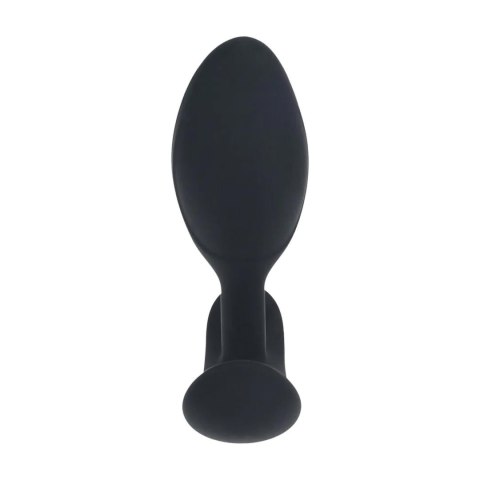 Remote Control Vibrating Liquid Silicone Anal Plug - Black