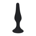 Slim Silicone Anal Plug - M - Black